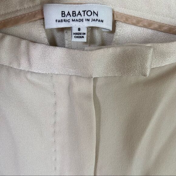 Babaton Wegner High Rise Shorts Fabric  Made in Japan Cream White Size 8 - Picture 5 of 6